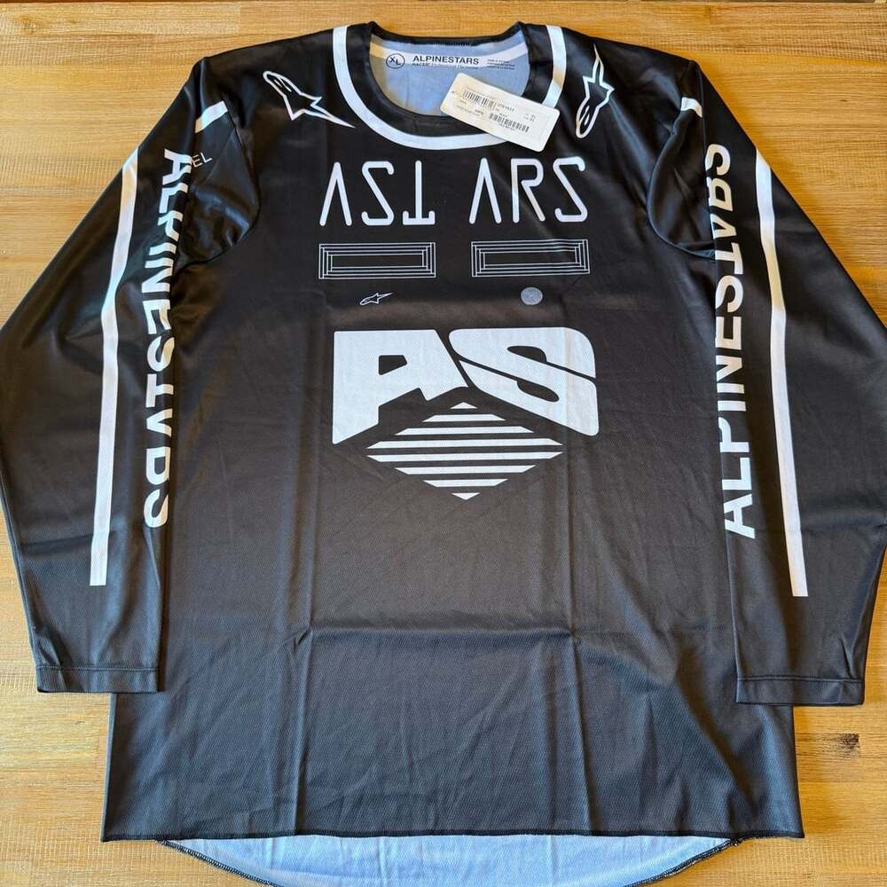 New Alpinestars Racer Found Jersey XL Black Motocross MX Dirt Bike Riding NWT